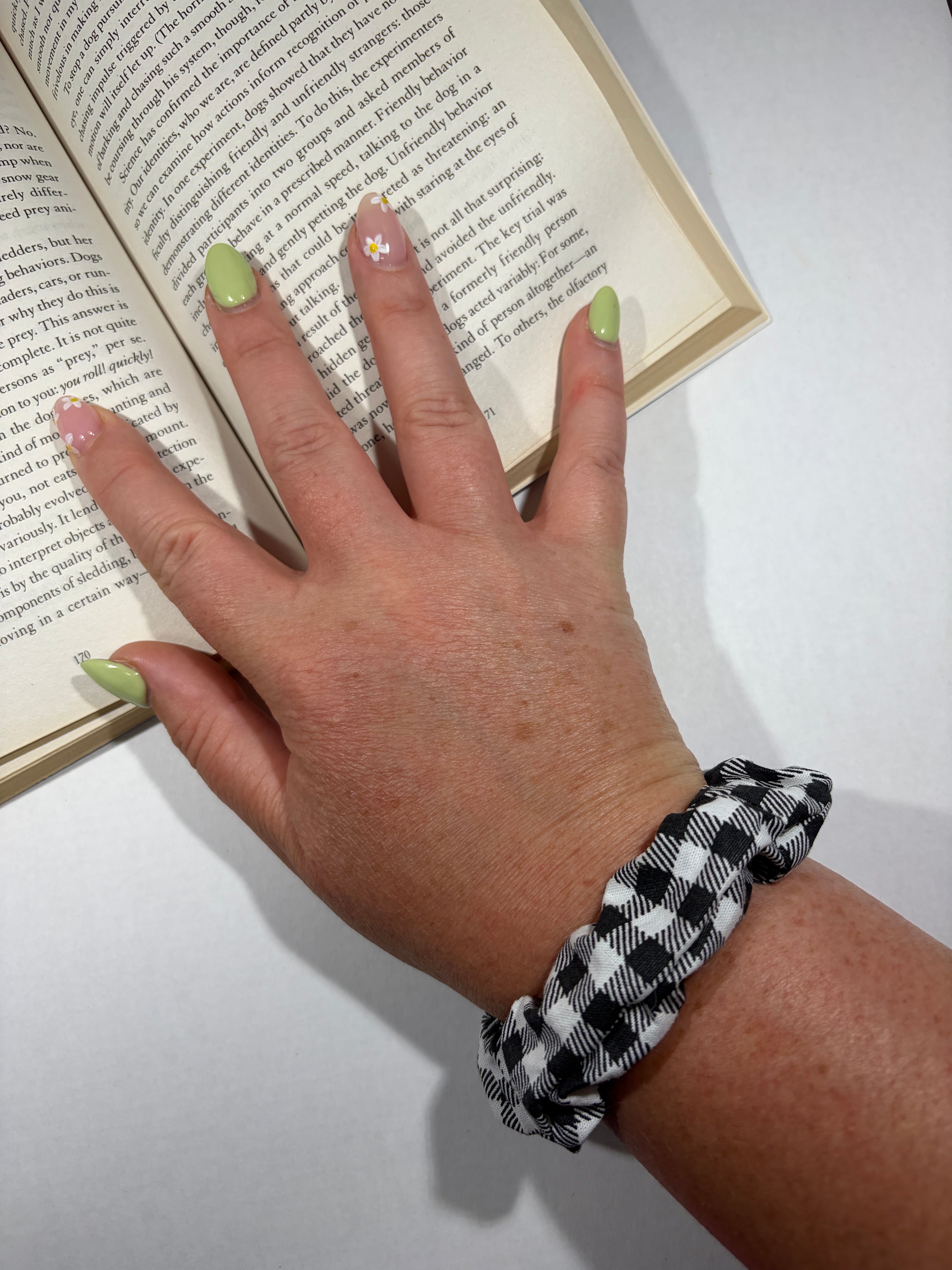 Black Gingham Scrunchie