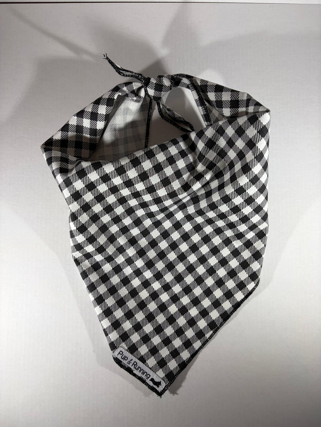 Black and White Gingham bandana