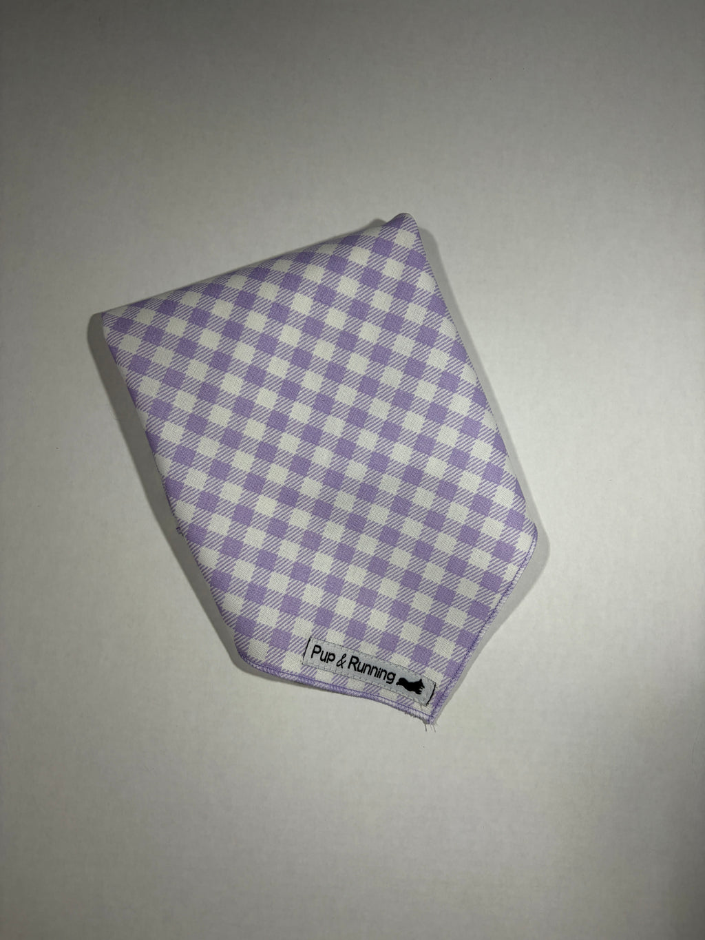 Purple Gingham Dog Bandana