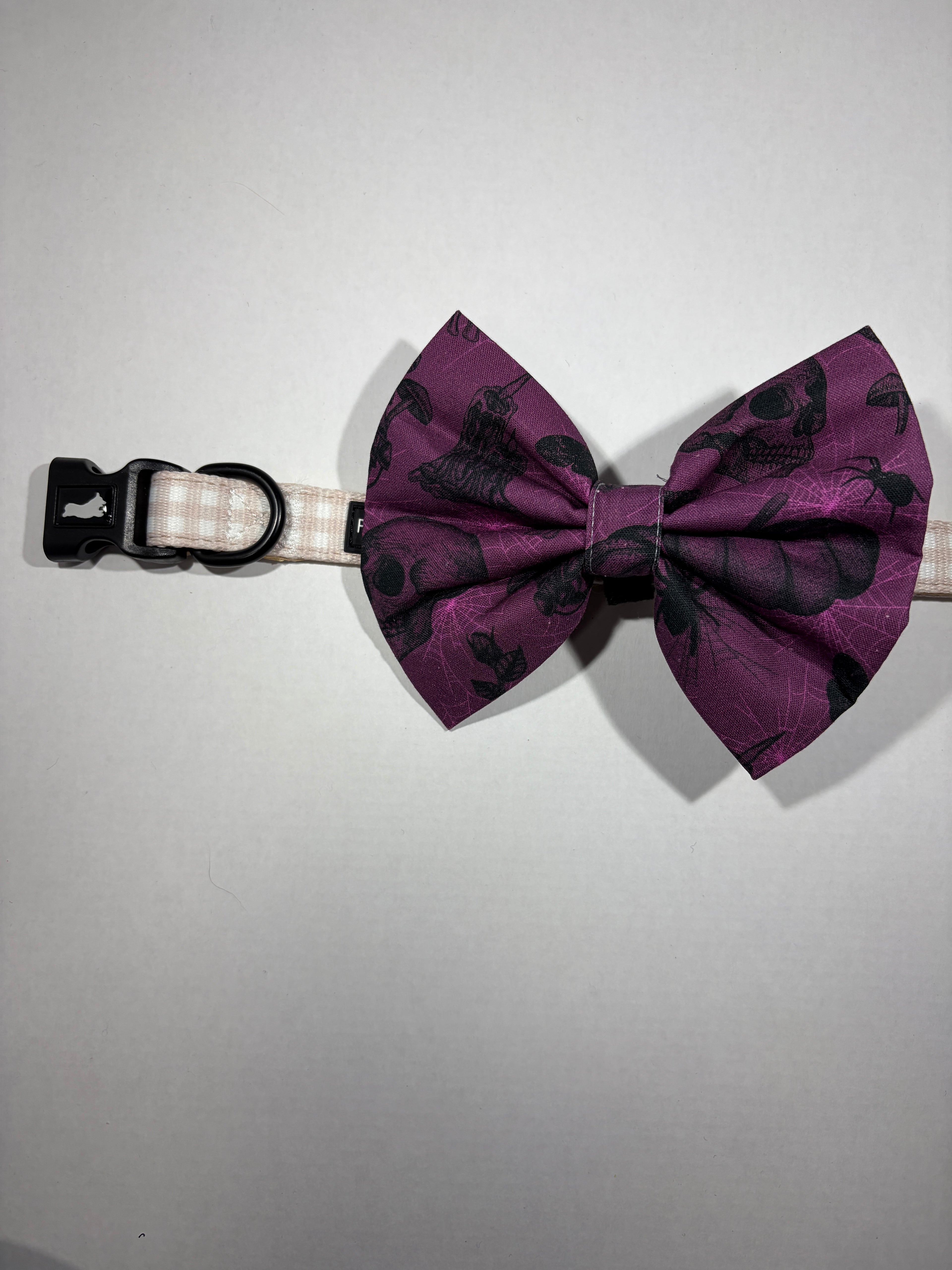 Purple Spooky Dog Bow