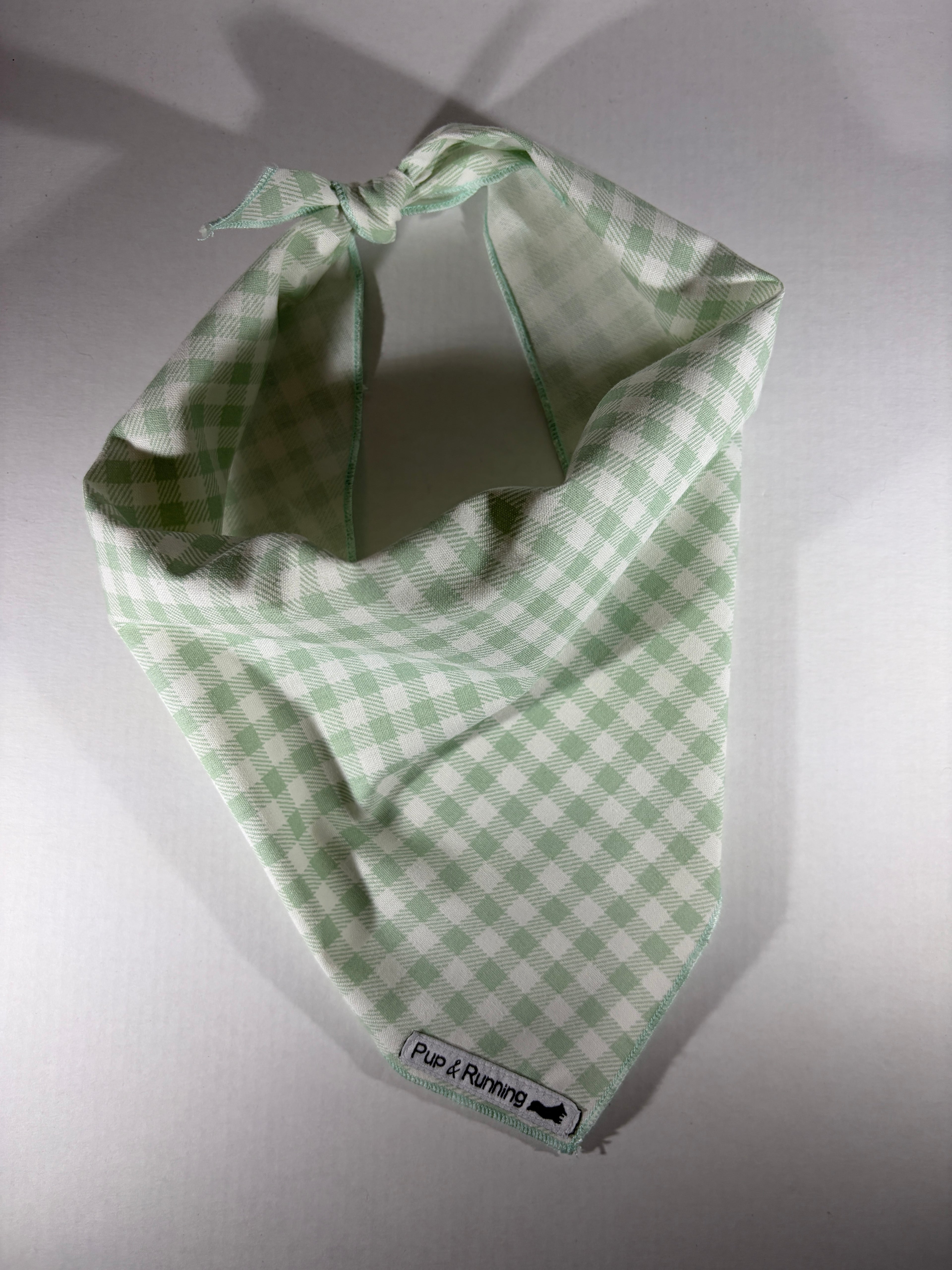 Matcha Gingham bandana