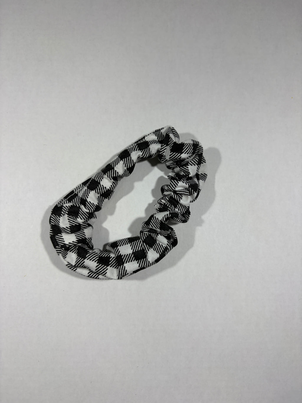 Black Gingham Scrunchie
