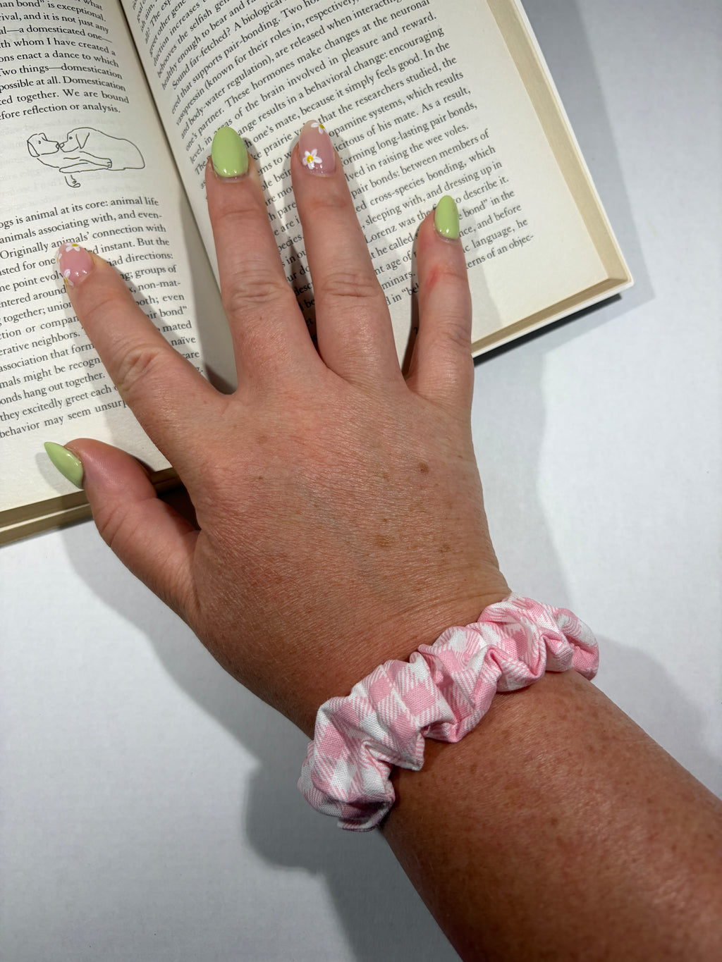 Pink Gingham Scrunchie