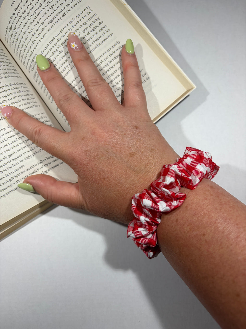 Red Gingham Scrunchie