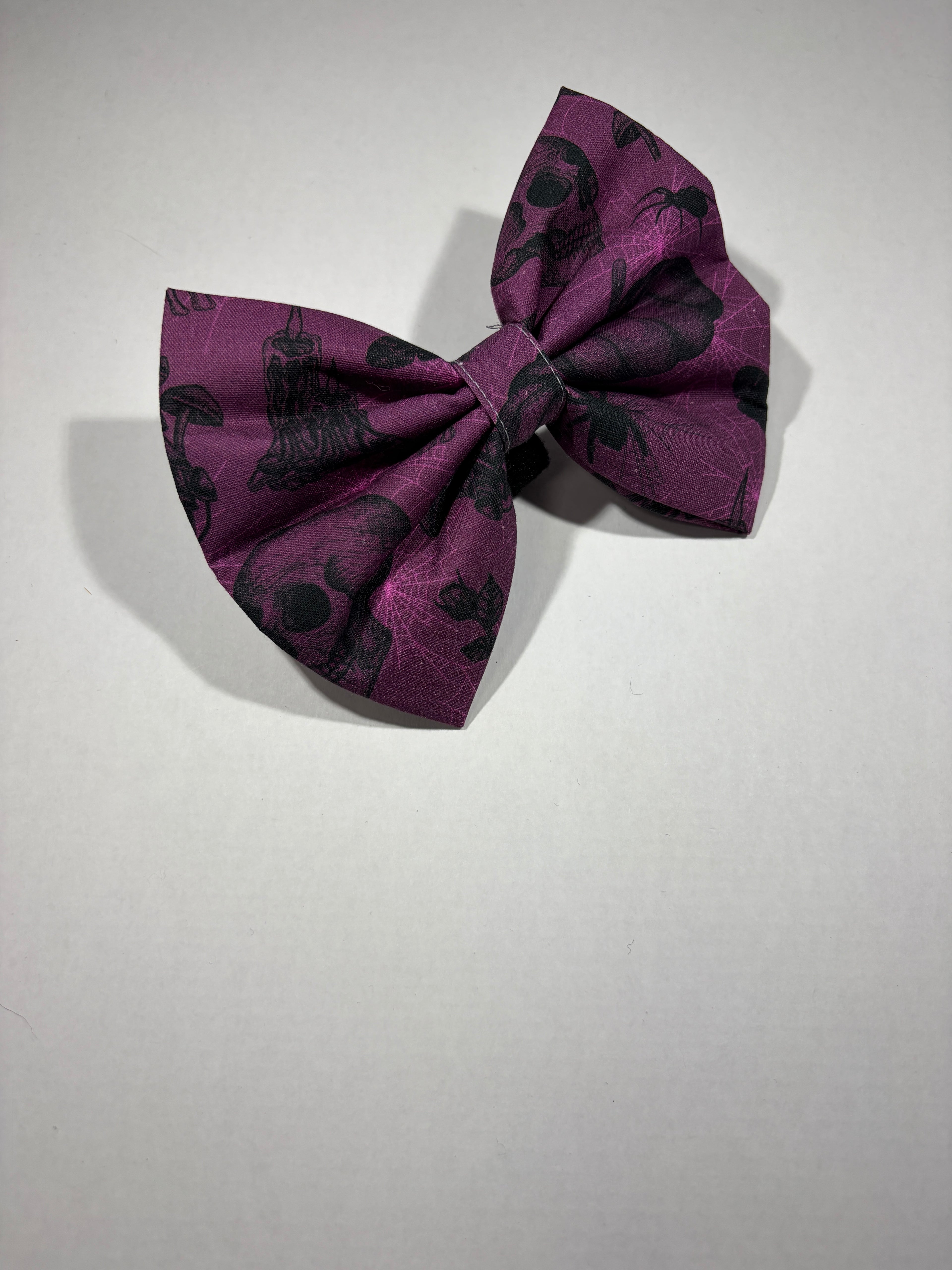 Purple Spooky Dog Bow