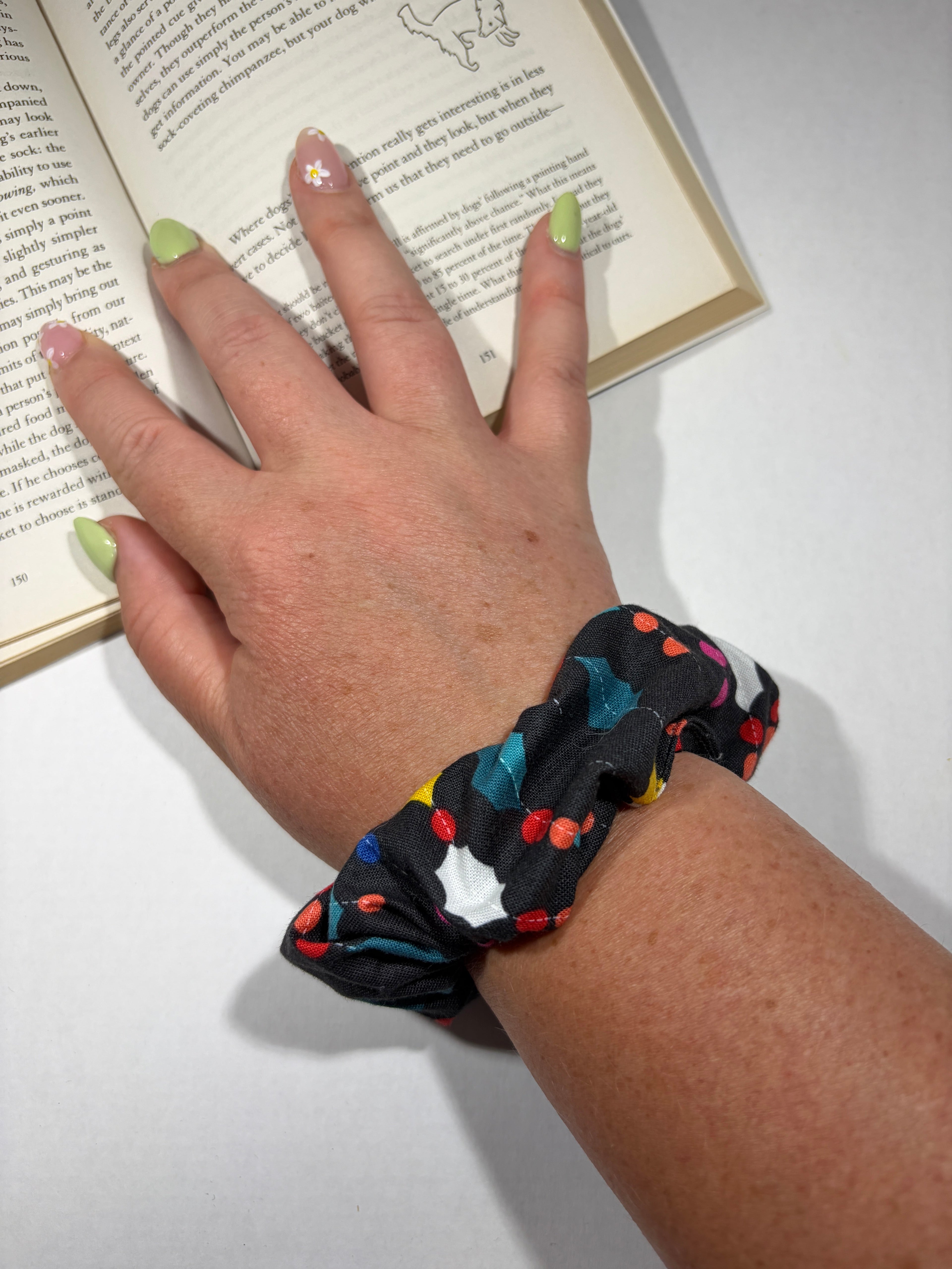 Abstract Holly Scrunchie