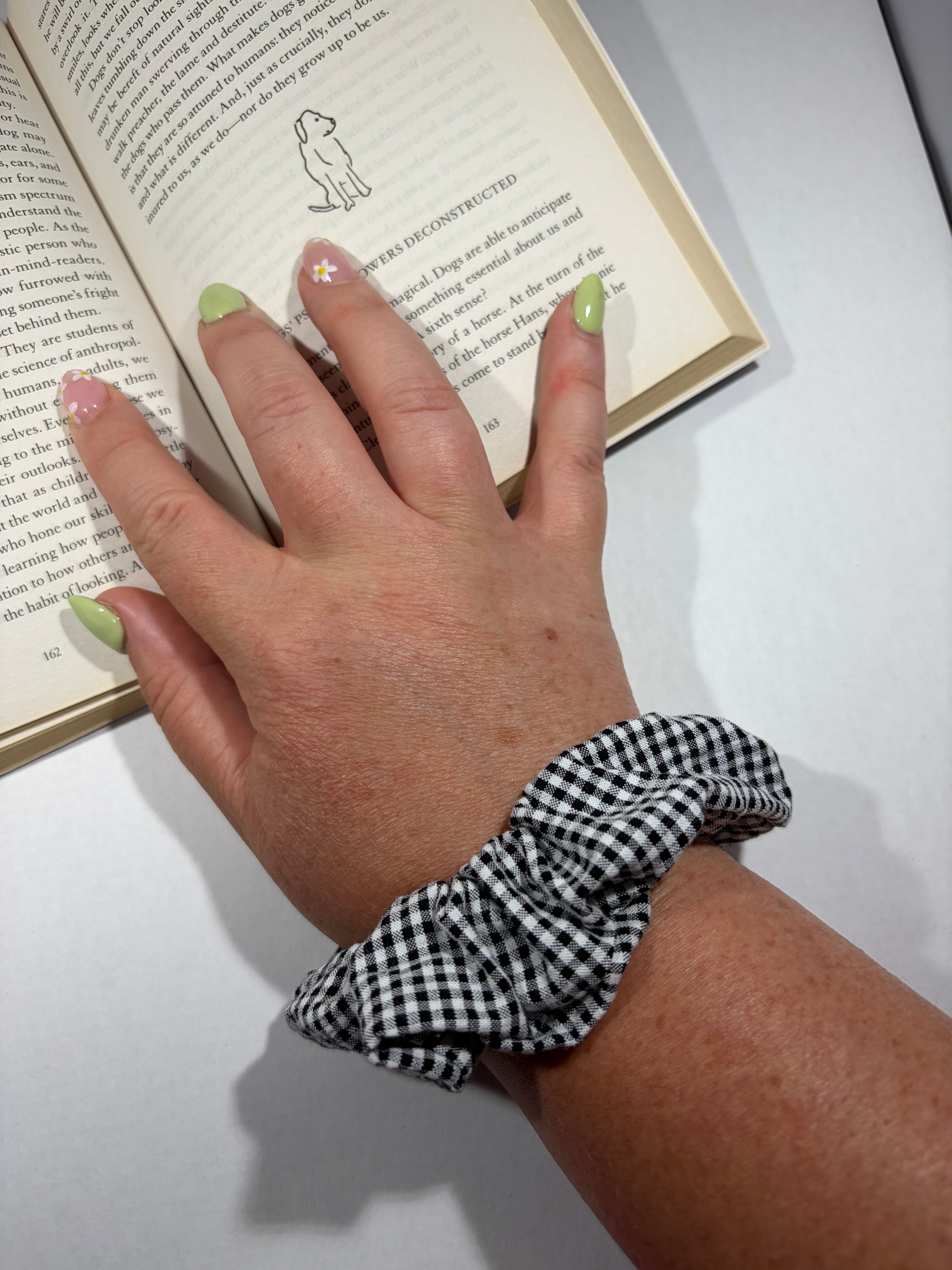 Black Gingham Scrunchie