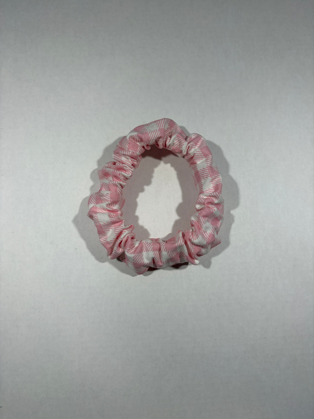 Pink Gingham Scrunchie