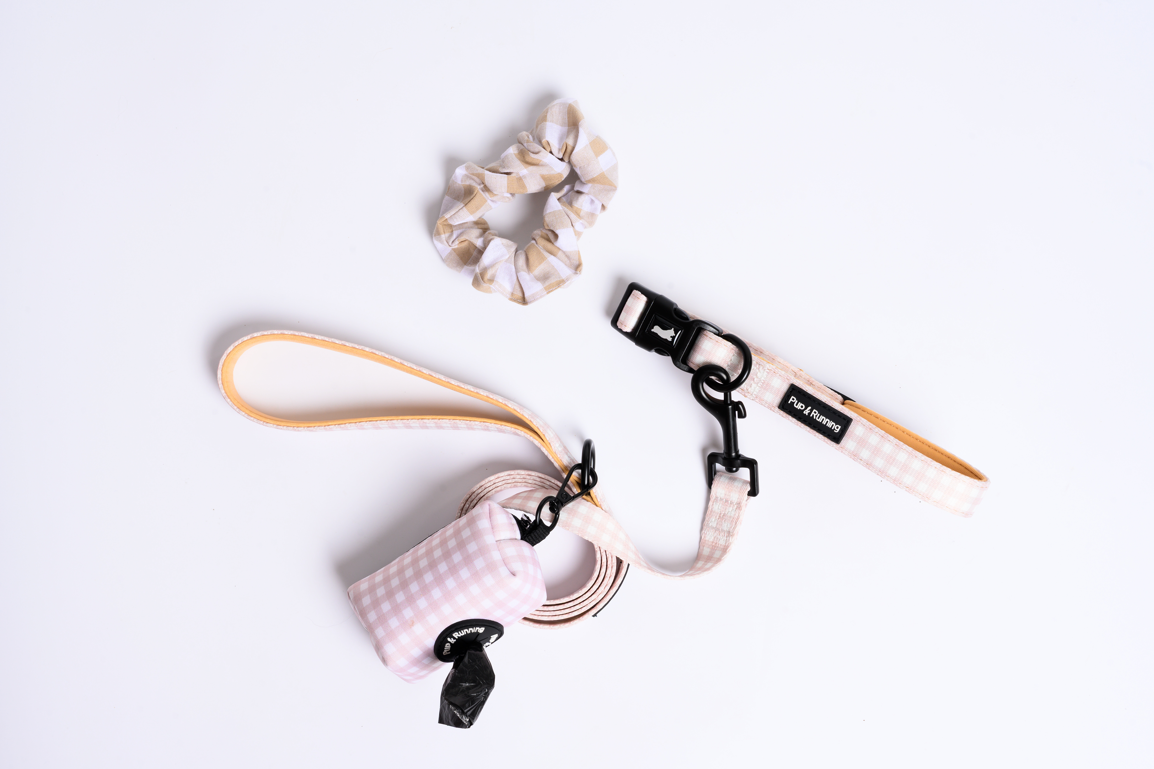 Scrunchie in Beige Gingham