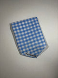 Blue Gingham Dog Bandana