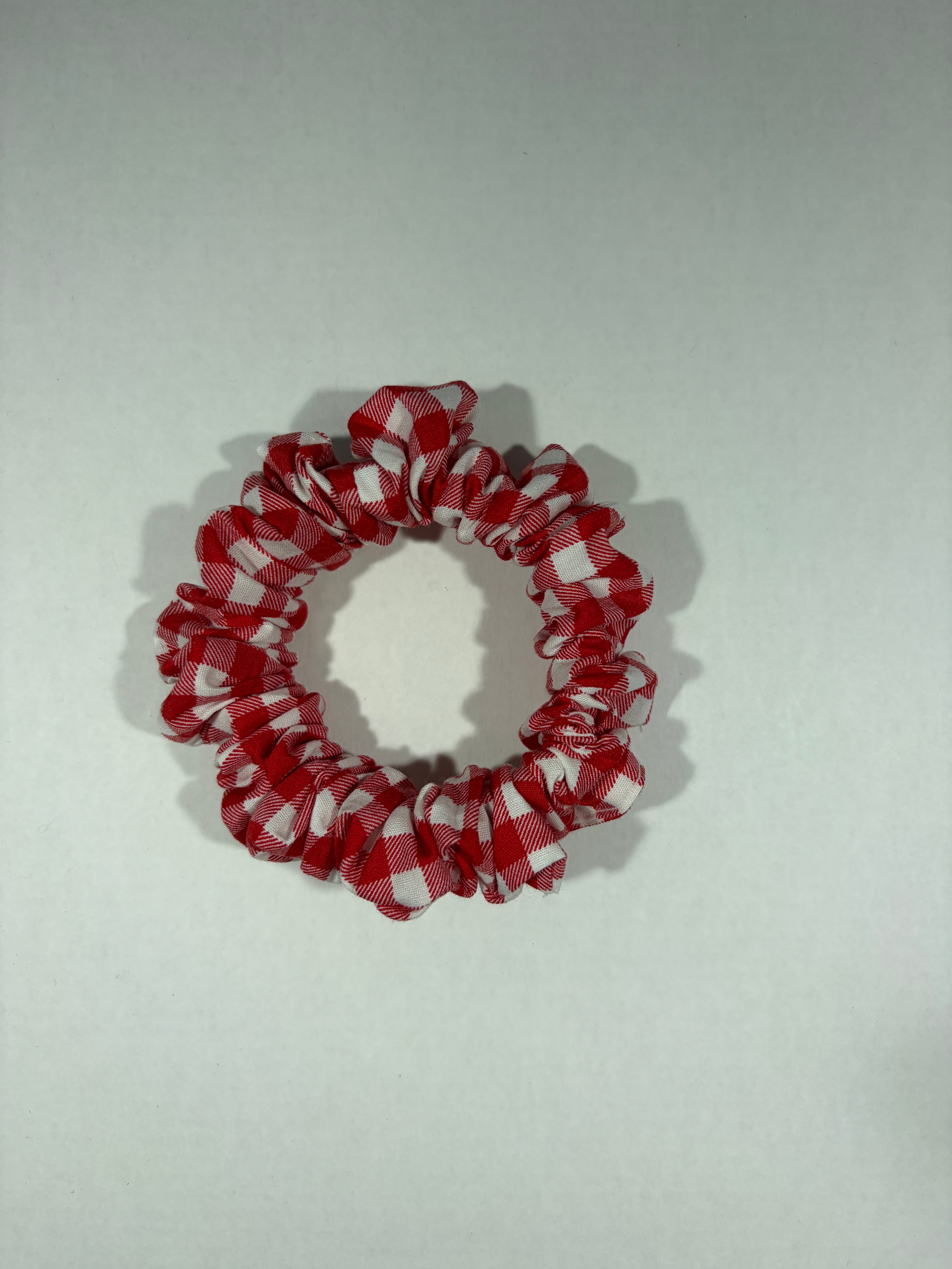 Red Gingham Scrunchie